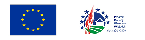 Baner projektu z logotypem Unii Europejskiej i Programu Rozwoju Obszarów Wiejskich